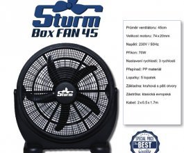 Cirkulační ventilátor STURM BOXFAN, průměr 45cm