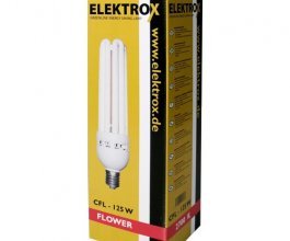 Úsporná CFL lampa ELEKTROX 125W, na květ
